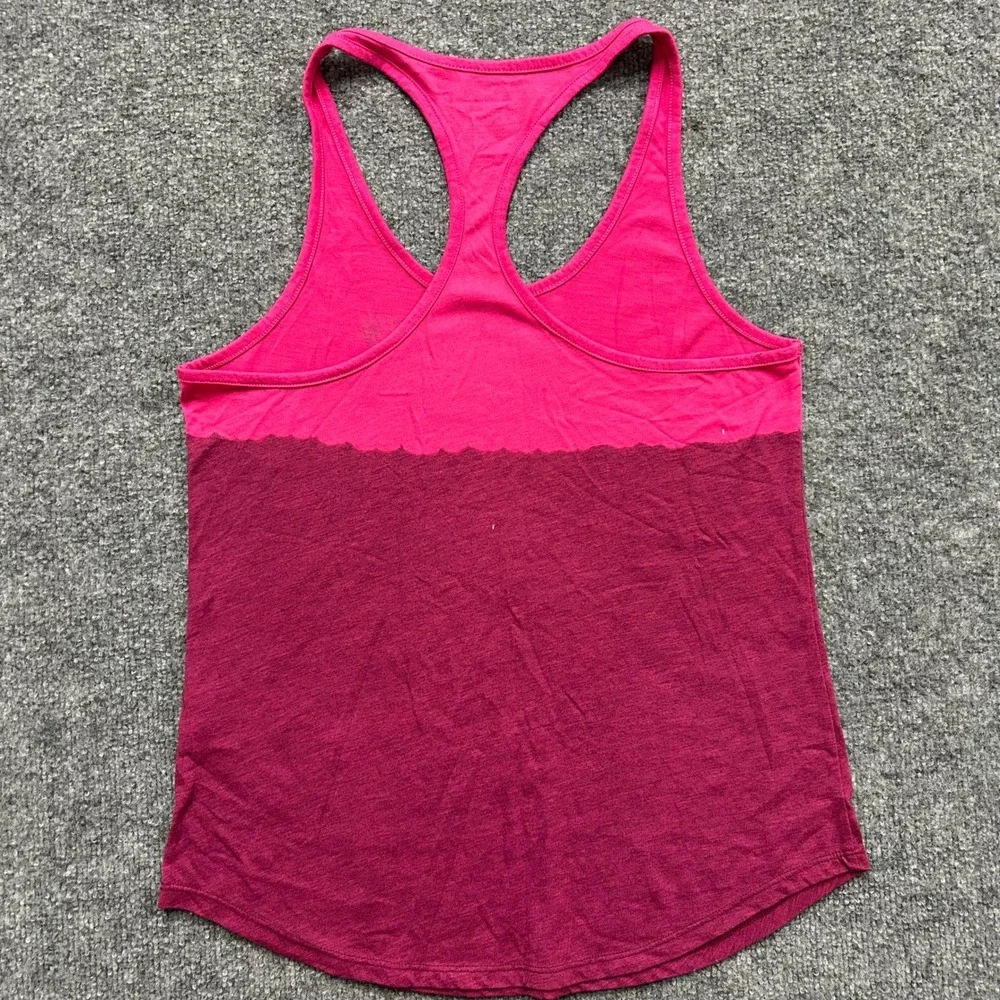 Nike Tank Top Womens Size M Pink Colorblock Dri-Fit Running Racerback Athletic